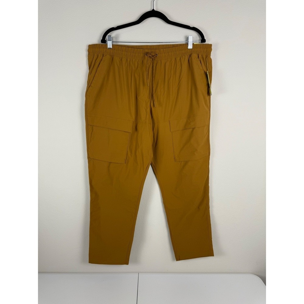 All In Motion Mens 2XL Outdoor Cargo Pant Brown Stretch Hiking Utility Techwear - Picture 2 of 10
